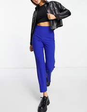 Love Moschino Womens Logo Detail Tailored Trousers In Blue