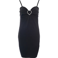 Love Moschino Womens Strappy Bodycon Mini Dress in Black