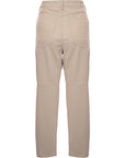 Mango Women's Neutral Faux Leather Straight Leg Trousers