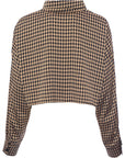 Heartbreak Women's Houndstooth Cropped Shirt Co-Ord