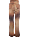 Weekday Women's Brown Rowe Cotton Blend Autumn Blurred Print Jeans