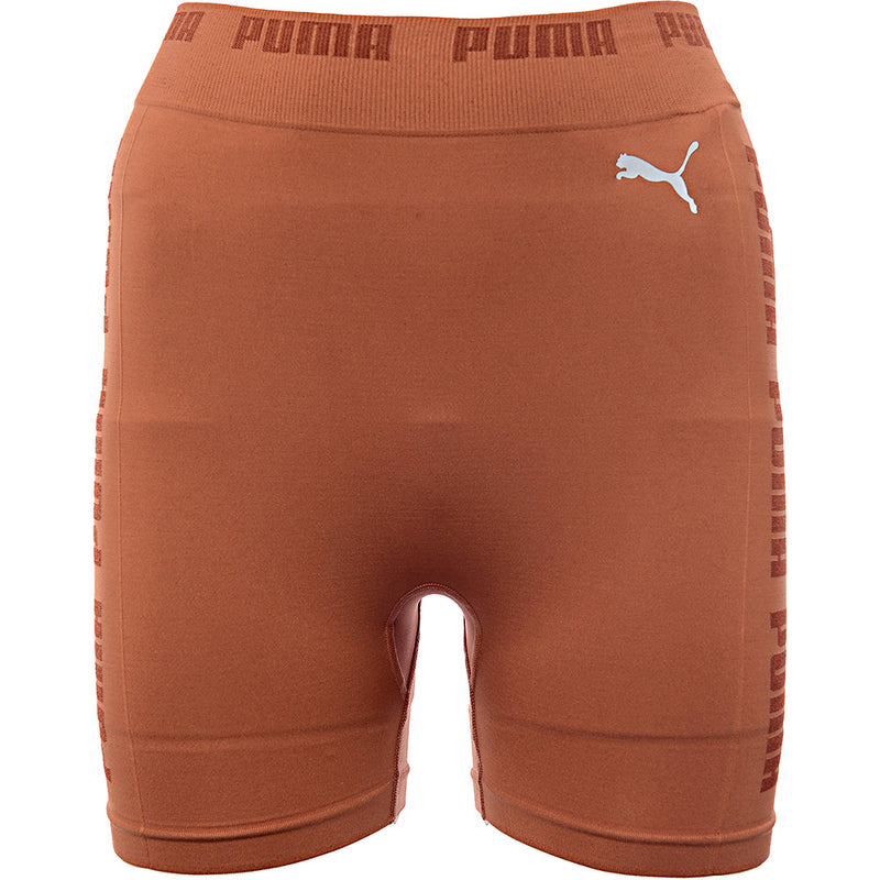 Puma Women's Mocha Brown Training Evoknit Seamless 5 Inch Shorts