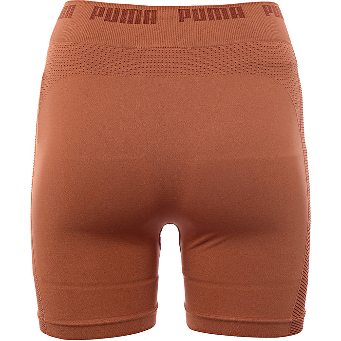 Puma Women's Mocha Brown Training Evoknit Seamless 5 Inch Shorts