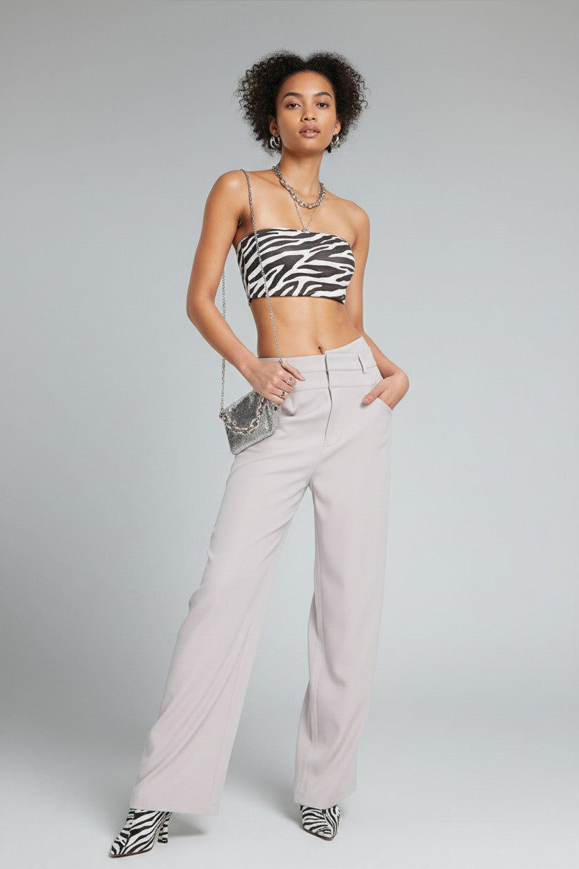4th & Reckless Womens Tailored Trousers in Lilac