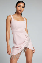 Band of Stars Womens Square Neck Mini Dress in Light Pink