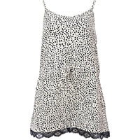 Ivory Rose Womens Fuller Bust Playsuit with Support in Animal Print