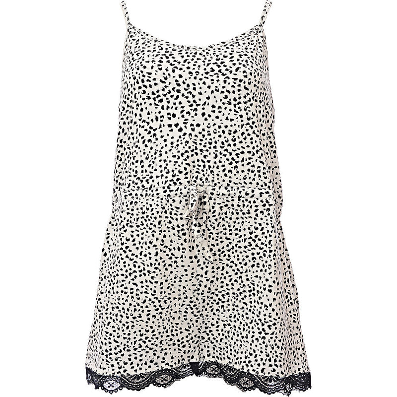 Ivory Rose Womens Fuller Bust Playsuit with Support in Animal Print