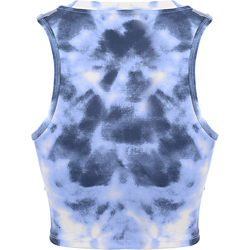 Berghaus Women's Blue Tie Dye Red Point Cropped Co-ord Tank Top