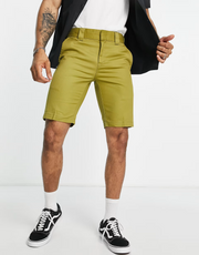 Dickies Mens Slim Fit Shorts in Green