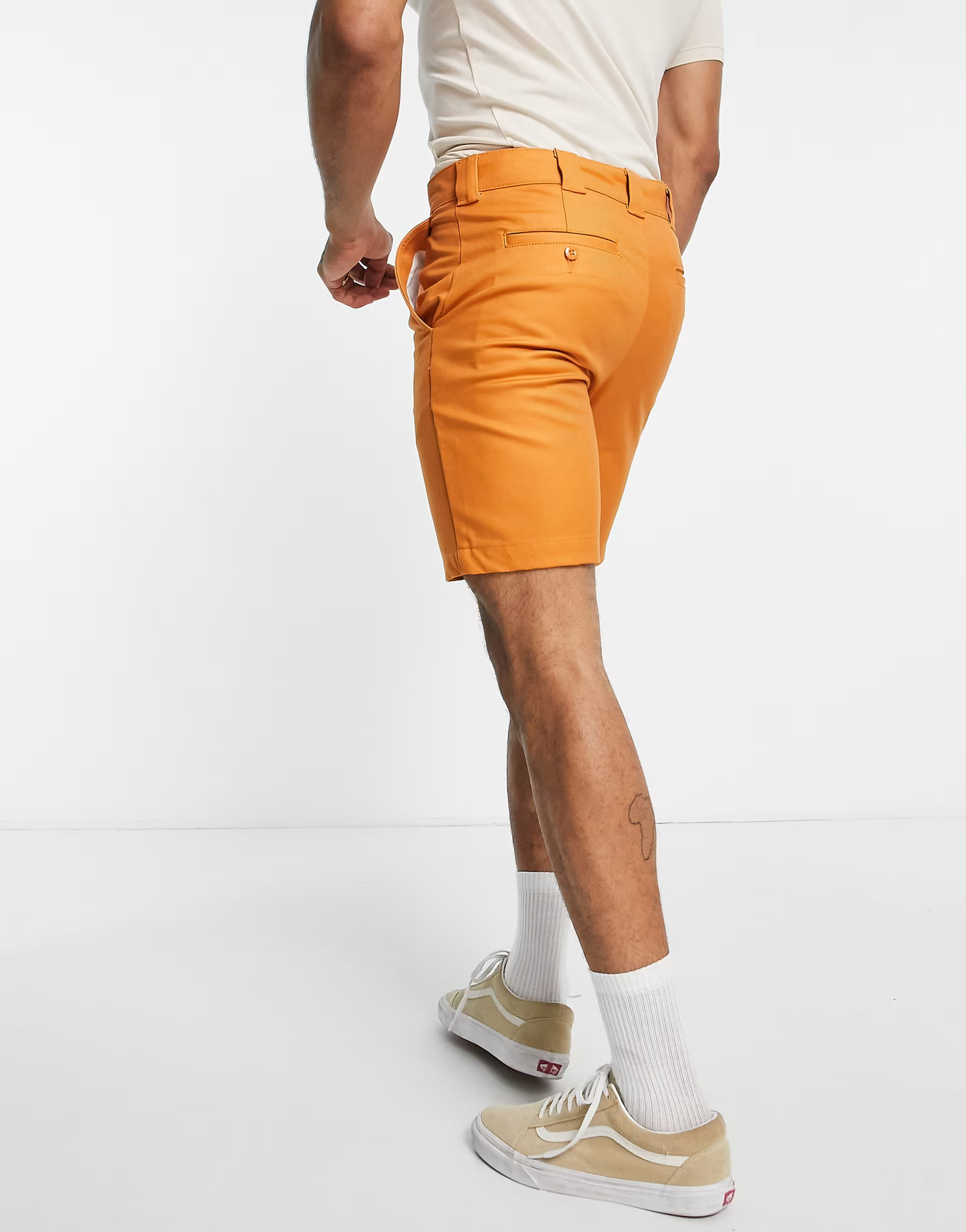 Dickies Mens Cobden Shorts in Orange