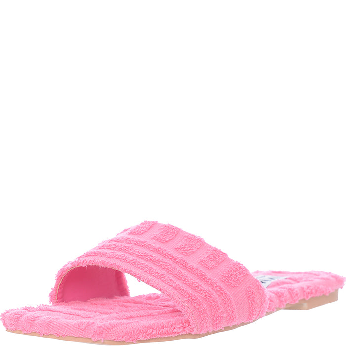 Simmi London Women's Pink Towelling Flat Sandal