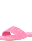 Simmi London Women's Pink Towelling Flat Sandal