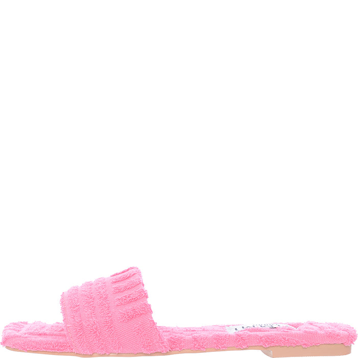 Simmi London Women's Pink Towelling Flat Sandal