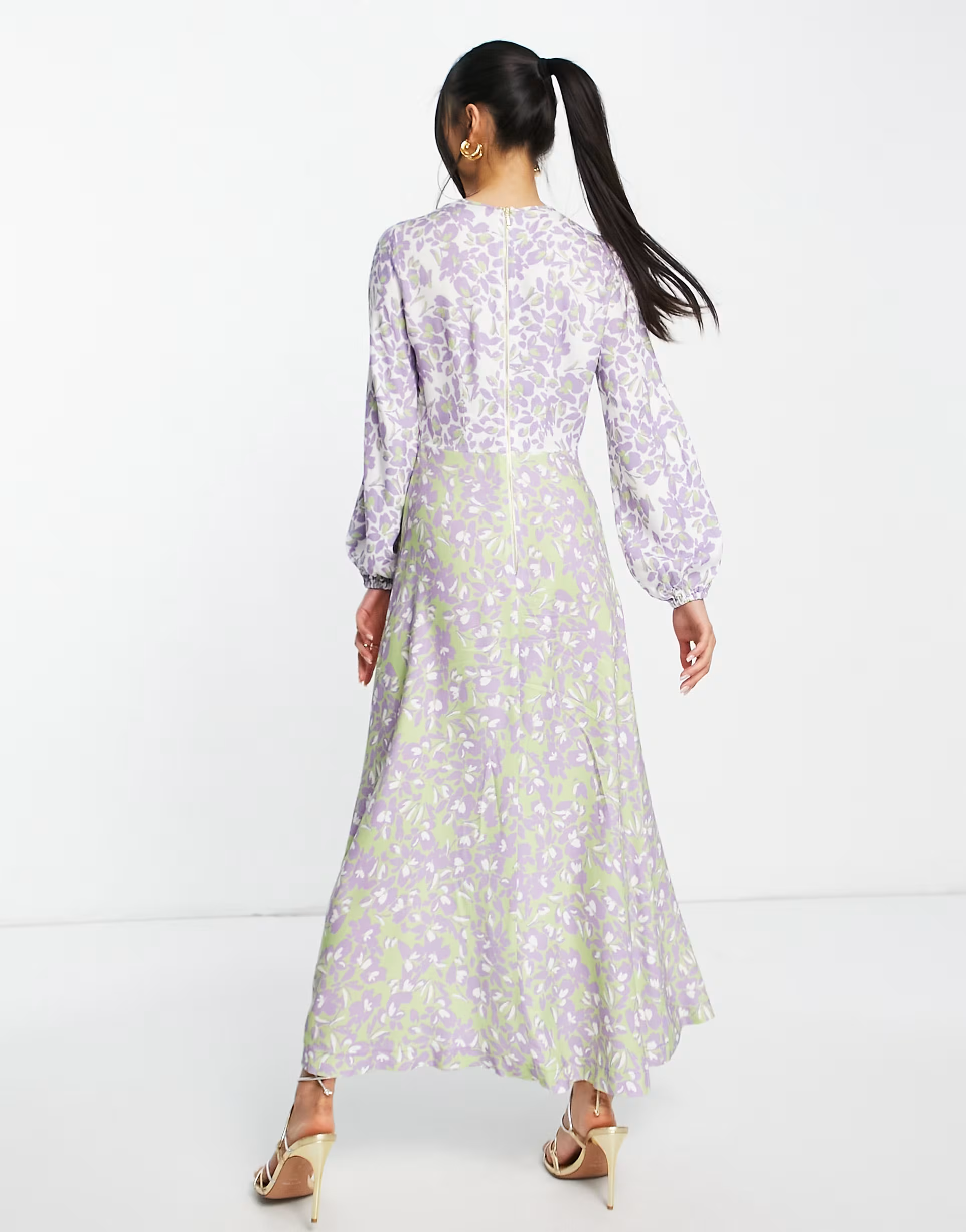 Closet London Womens Contrast Print Midaxi Dress In Multi