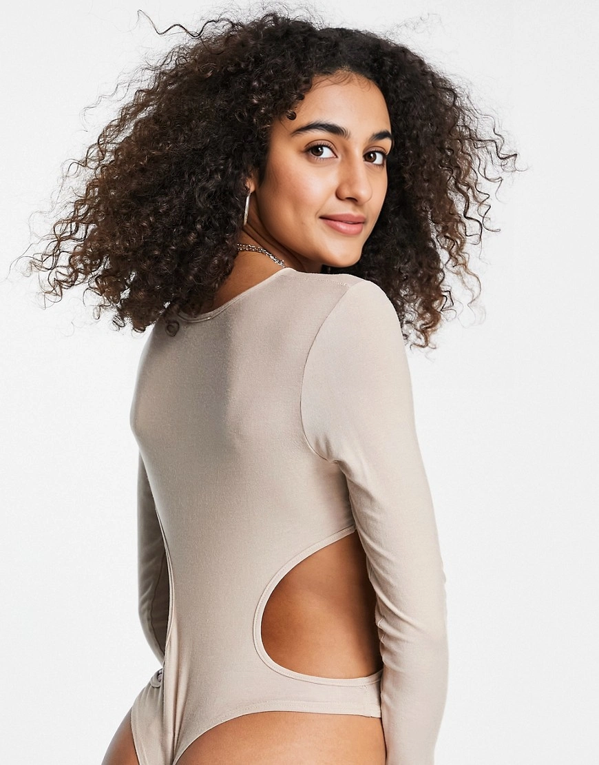 I Saw It First Womens Slinky Cutout Body in Sand In Neutral