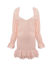 I Saw It First bardot long sleeve sleeve dress in pink