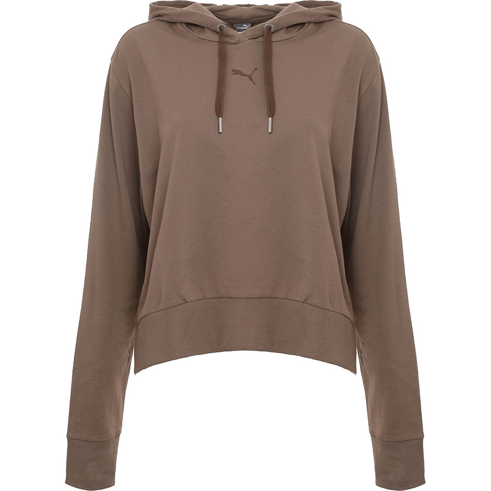 Puma Women's Brown Training Desert Cropped Hoodie