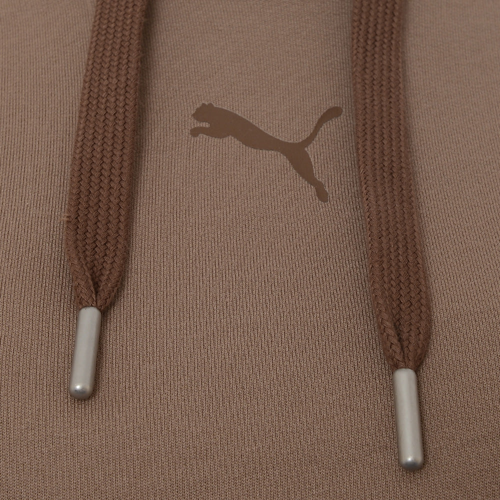 Puma Women's Brown Training Desert Cropped Hoodie