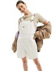 Dickies Womens Duck Canvas Short Dungaree in Neutral