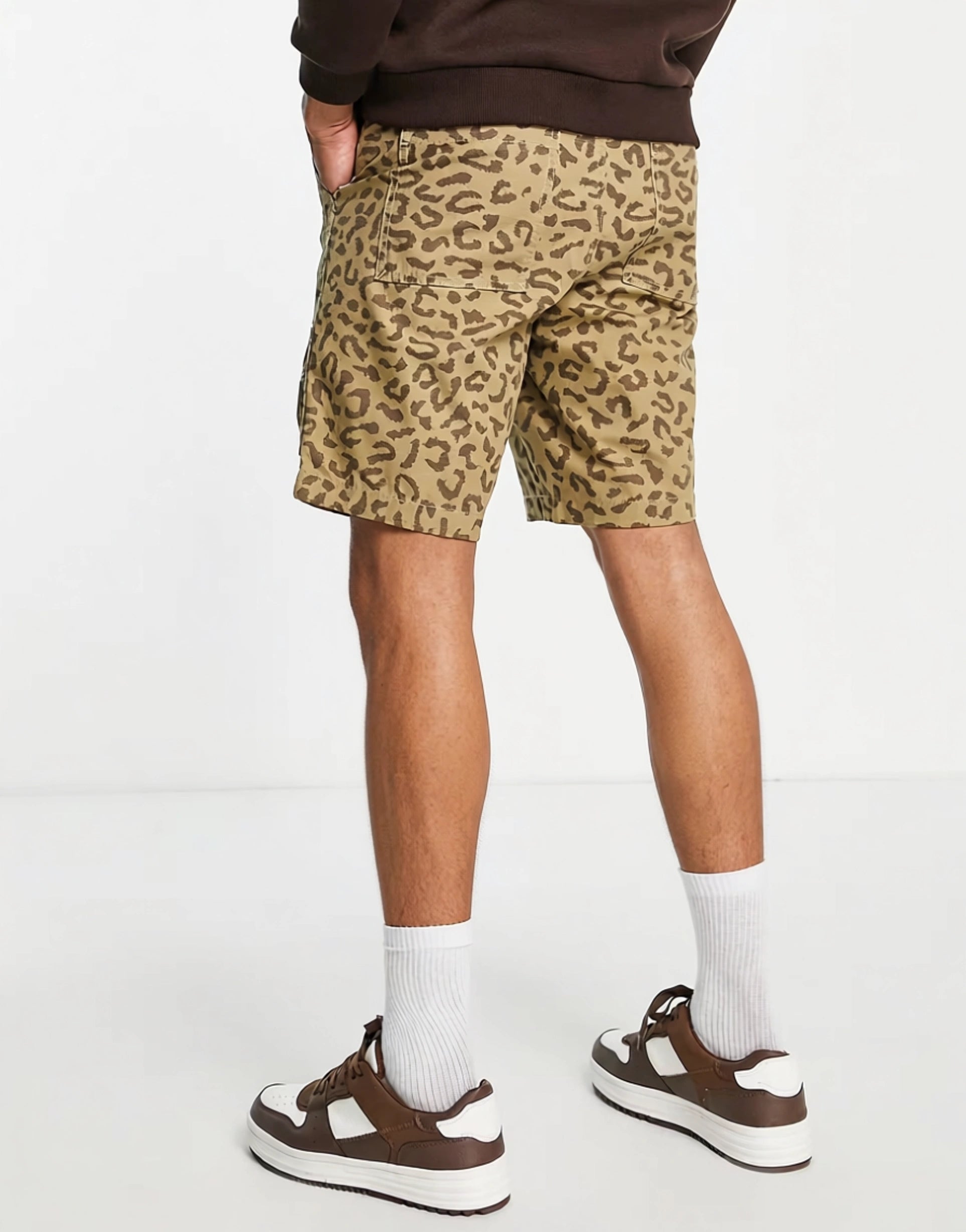 Element Mens Patrol Leopard Print Shorts in Multi