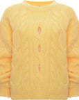 Womens Mango Cut Out Jumper In Yellow