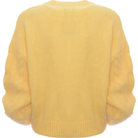 Womens Mango Cut Out Jumper In Yellow