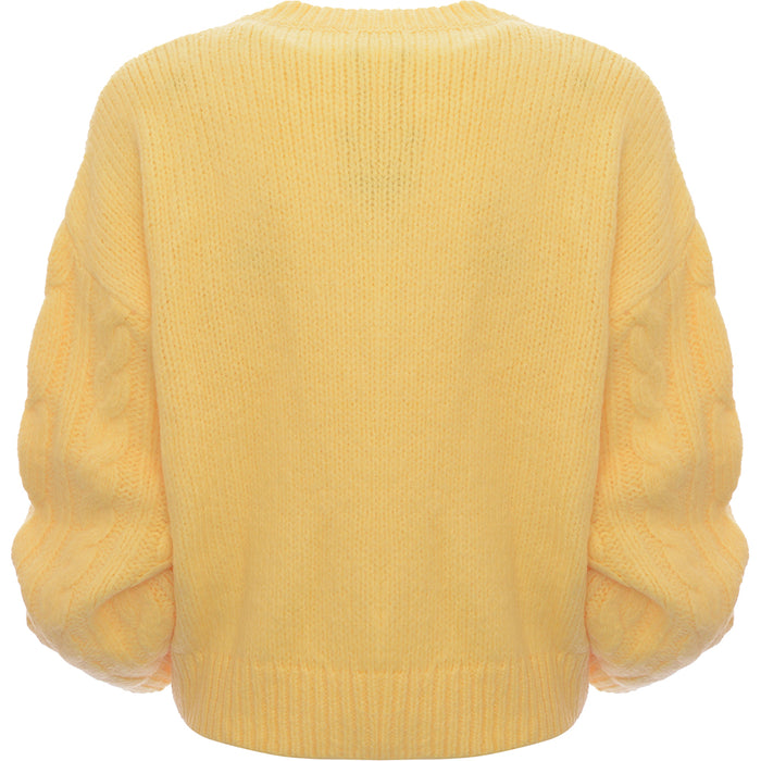 Womens Mango Cut Out Jumper In Yellow