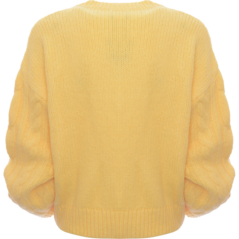 Womens Mango Cut Out Jumper In Yellow