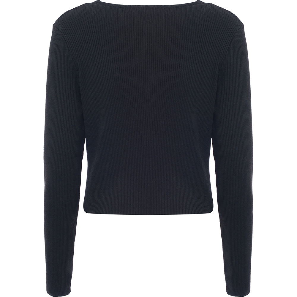 Mango Women's Fine Knit Long Sleeved Half Button Top