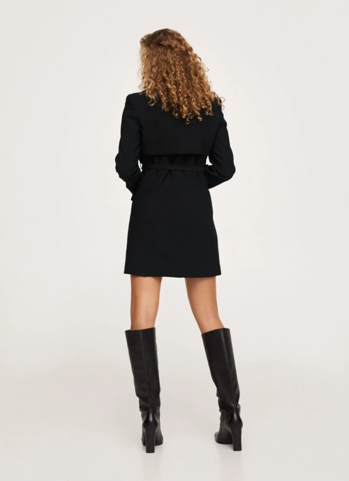 Mango Womens Blazer Dress With Chain Detail In Black