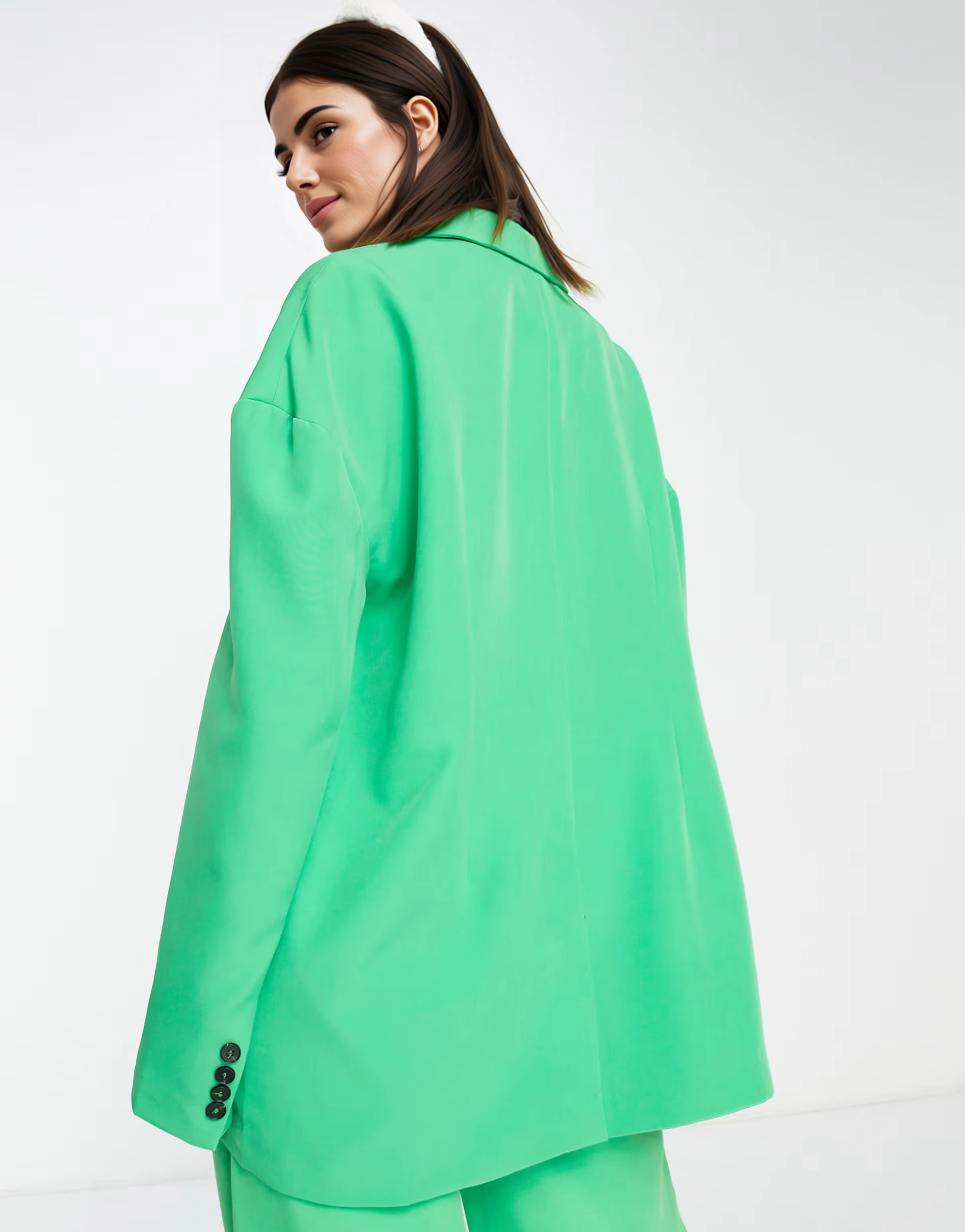 Womens Extro & Vert Super Slouchy Blazer in Bold Green