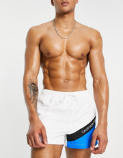 Calvin Klein Mens Colour Block Swim Shorts In Blue