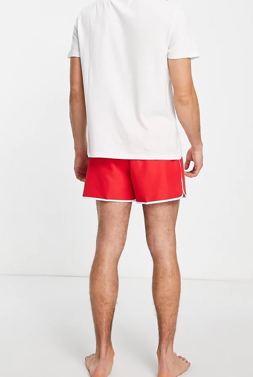 Calvin Klein Mens Swim Shorts In Bright Red