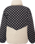 Monki Women's Black Recycled Padded Jacket with Heart Print