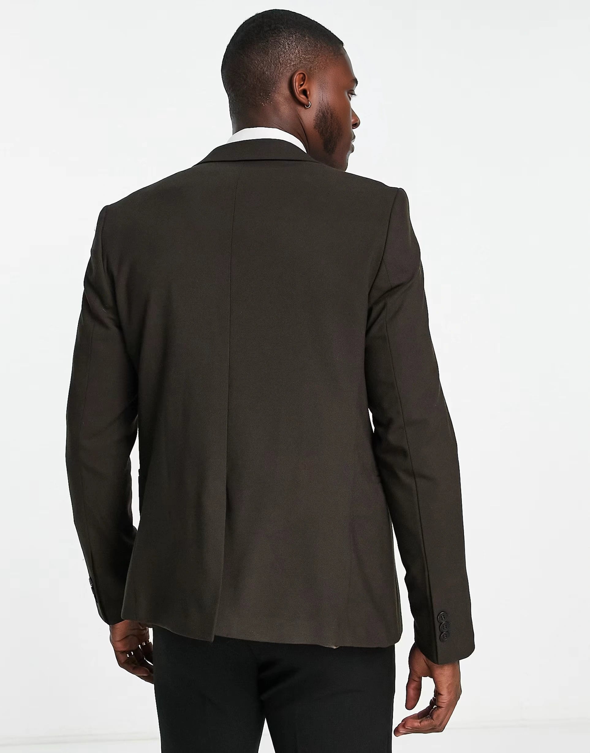 Bolongaro Trevor Mens Wedding Plain Skinny Suit Jacket In Brown