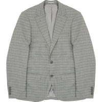 Bolongaro Trevor Men's Green Super Skinny Fit Windowpane Check Suit Jacket