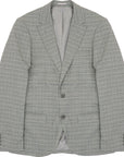 Bolongaro Trevor Men's Green Super Skinny Fit Windowpane Check Suit Jacket