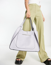 Steve Madden Womens Large Tote Bag In Grey