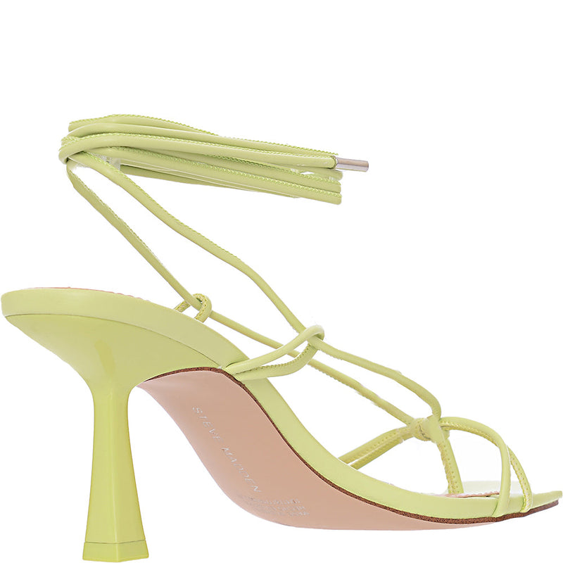 Steve Madden Womens Lime Green Superb Strappy Heeled Sandals