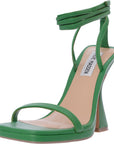 Steve Madden Womens Green Ankle Wrap Platform Sandals