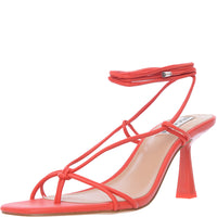 Steve Madden Womens Superb Wrap Around Sandals in Red