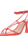 Steve Madden Womens Superb Wrap Around Sandals in Red