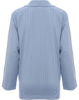 Monki Women's Light Blue Pinstripe Co-ord Blazer