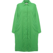 Monki Womens Collared Coat in Bright Green
