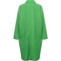 Monki Womens Collared Coat in Bright Green