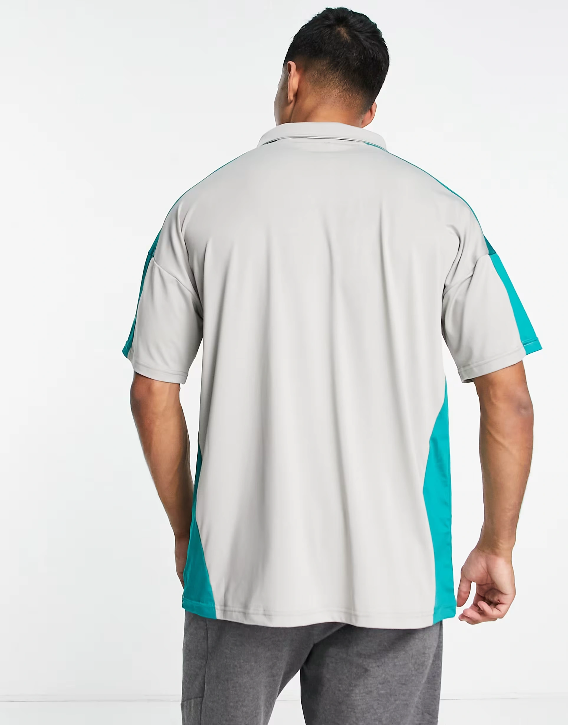 South Beach Mens Short Sleeve Football Jersey T-Shirt In Grey