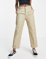 Dickies Womens 874 Cropped Work Trousers In Khaki