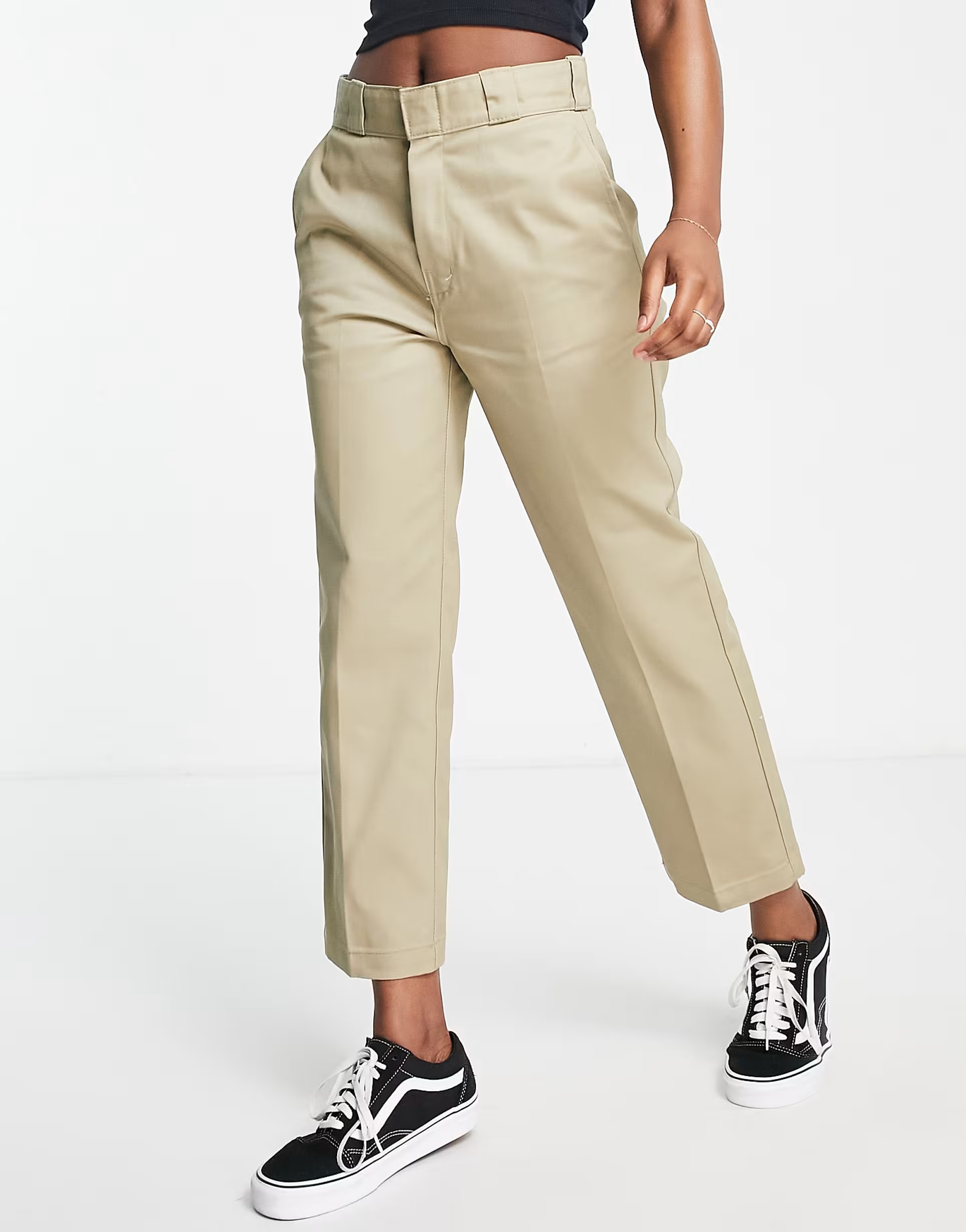 Dickies Womens 874 Cropped Work Trousers In Khaki