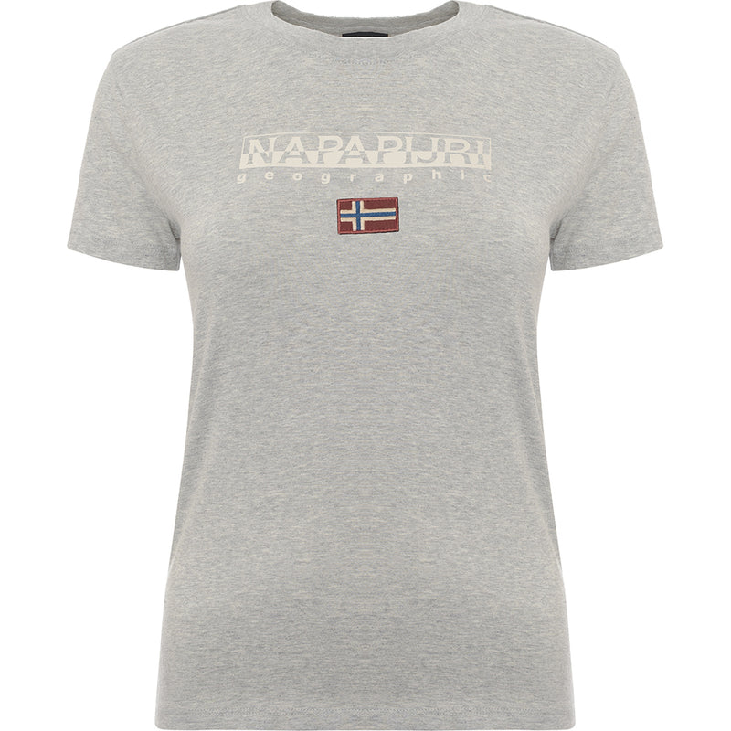 Napapijri Women's Grey Melange Ayas T-Shirt