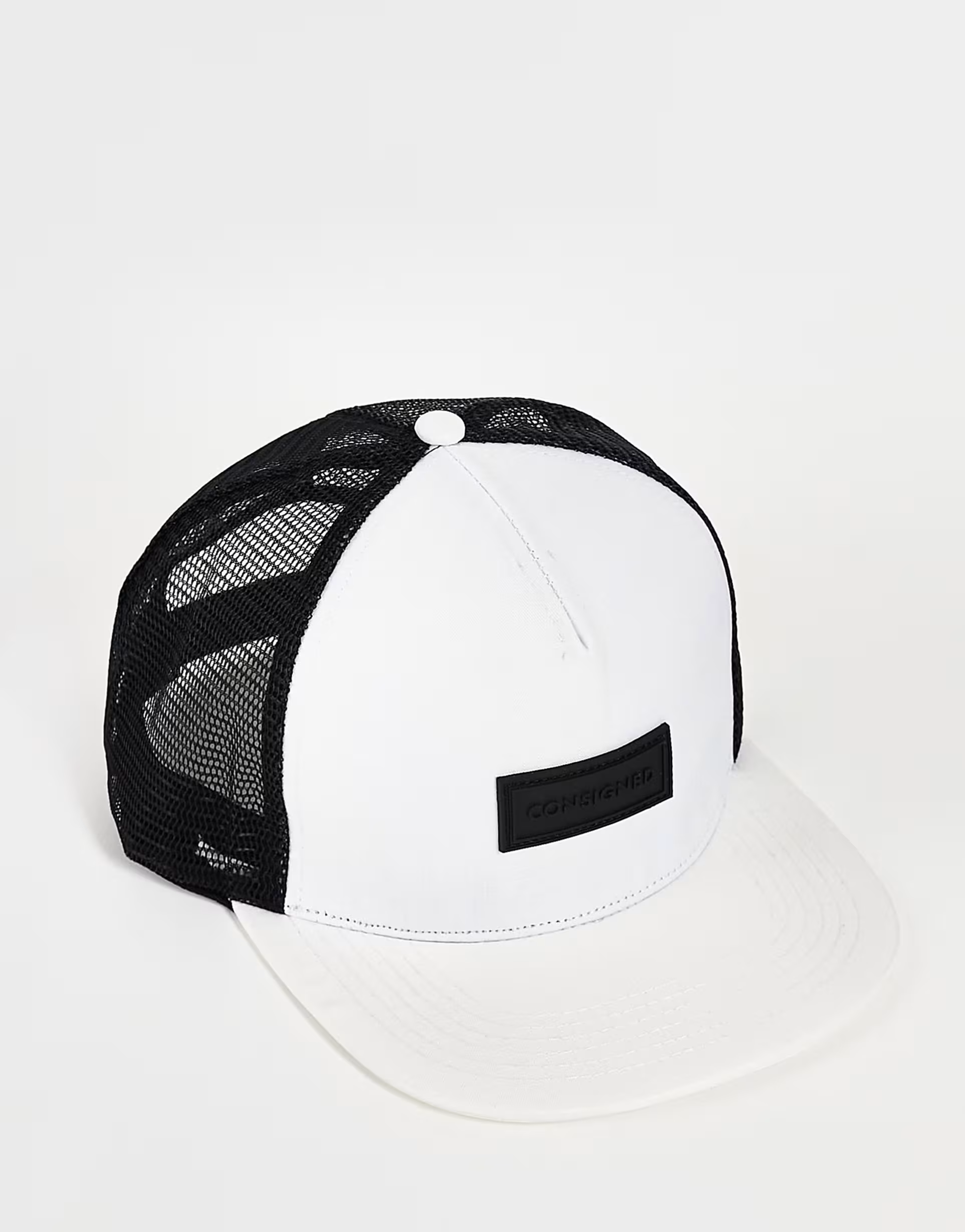 Mens Consigned Ripstop Baseball Cap In White